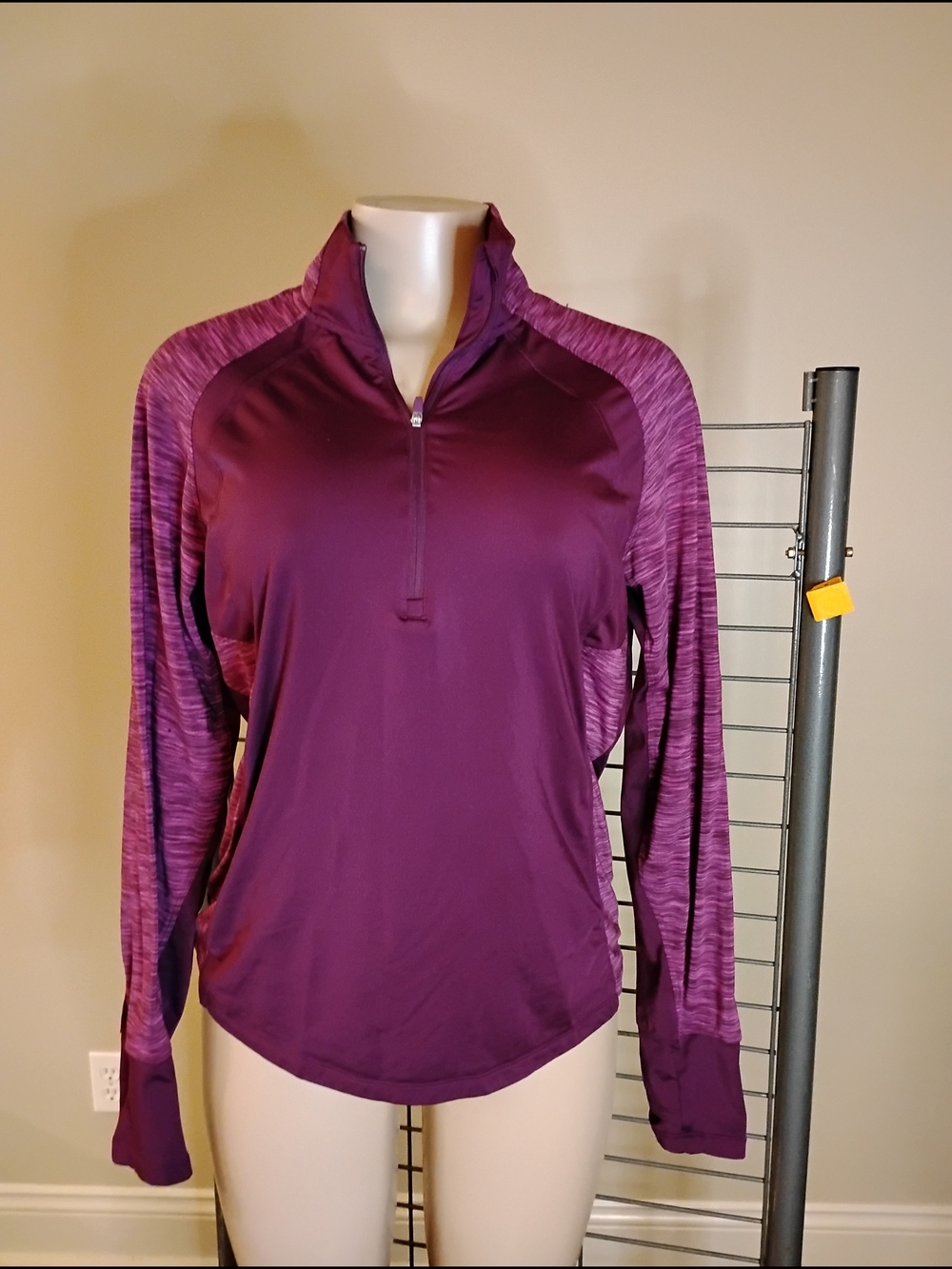 Danskin Now Plum‎ Half-Zip Raglan Performance Pullover